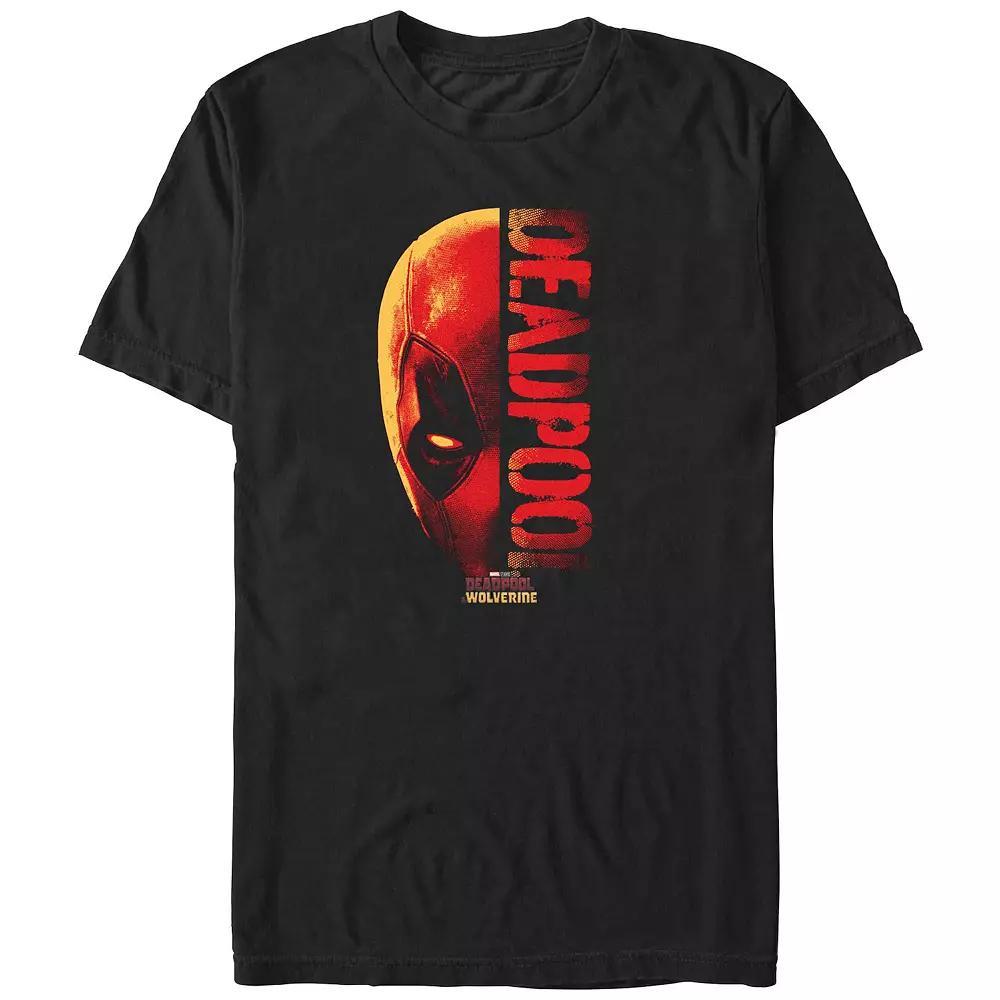 Big & Tall Marvel Deadpool & Wolverine Half Mask Poster Graphic Tee, Men's, Size: 4XB, Black Product Image