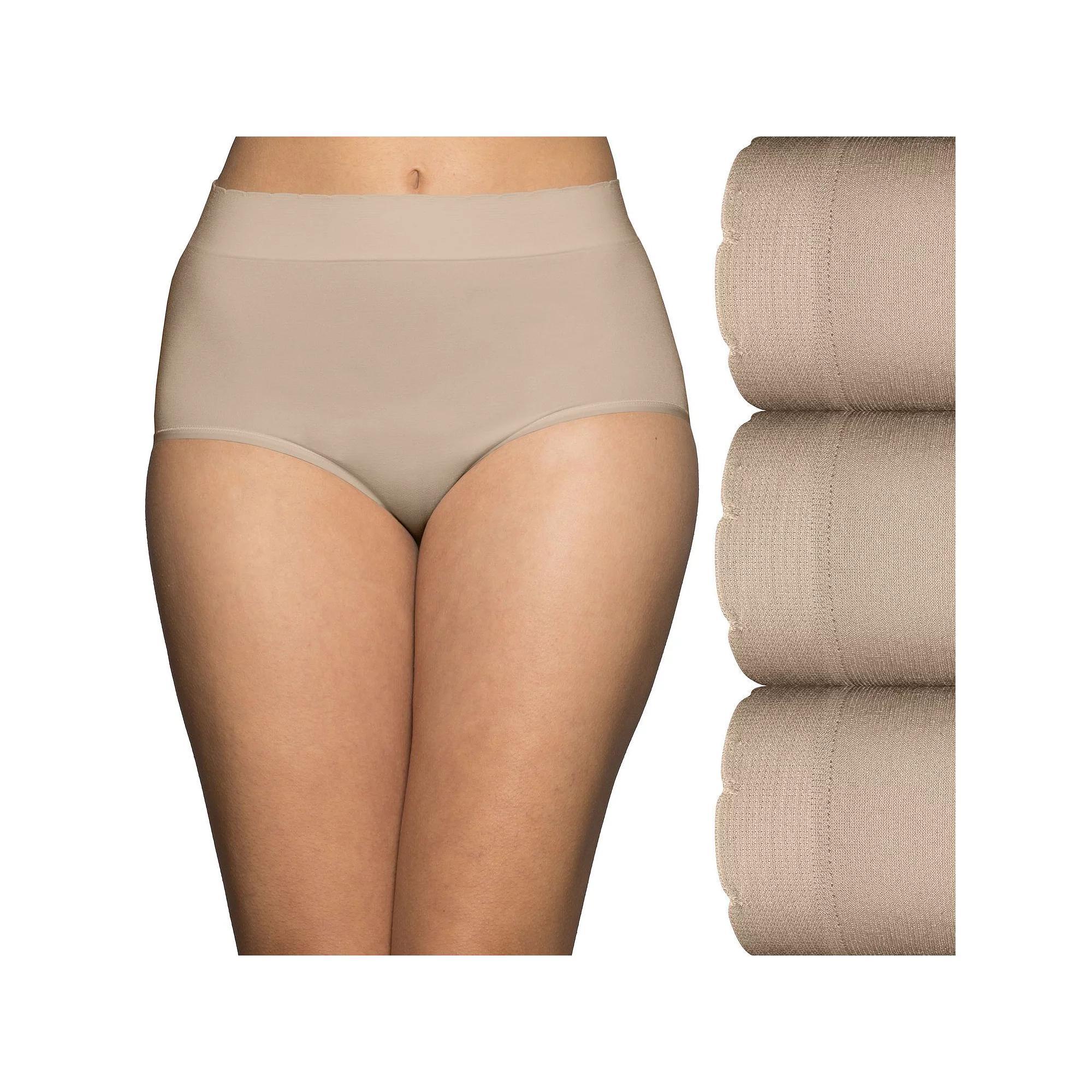 Womens Vanity Fair Lingerie 3-Pack No Pinch No Show Seamless Briefs 13418 Product Image