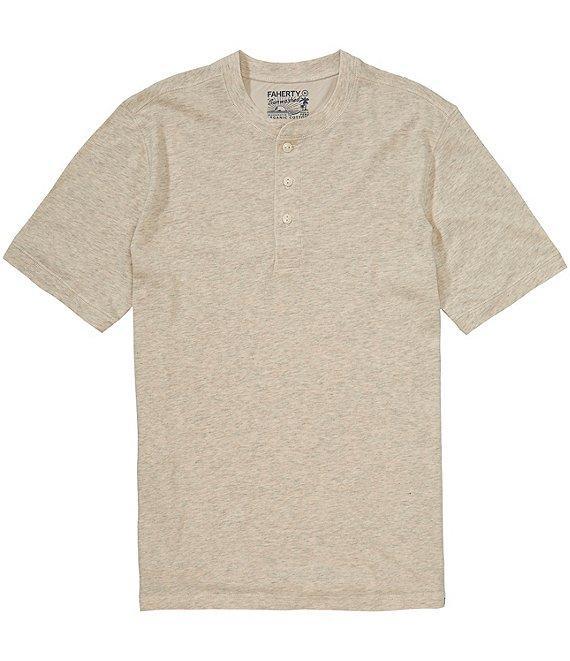 Faherty Sunwashed Short Sleeve Henley Shirt Product Image