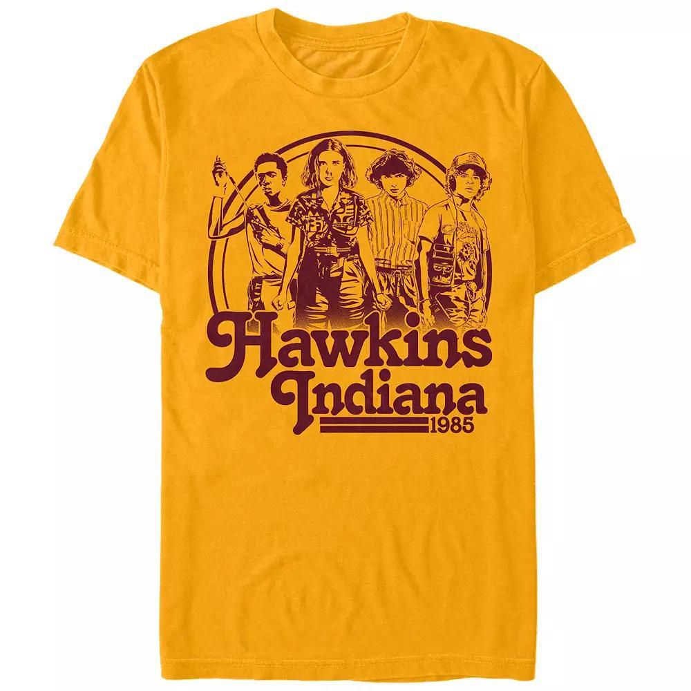 Mens Stranger Things Hawkins Indiana 1985 Graphic Tee Product Image