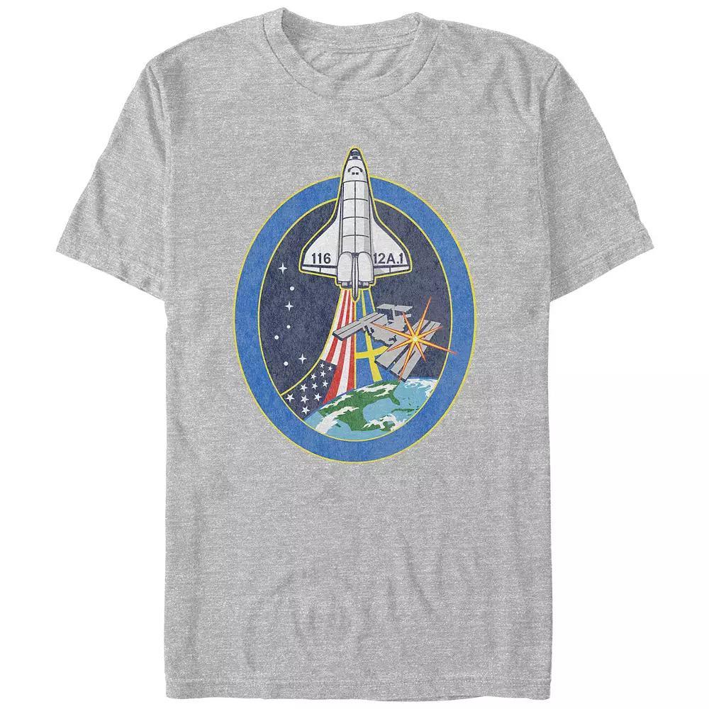 Men's Nasa Space Mission Graphic Tee, Size: Large, Athletic Grey Product Image
