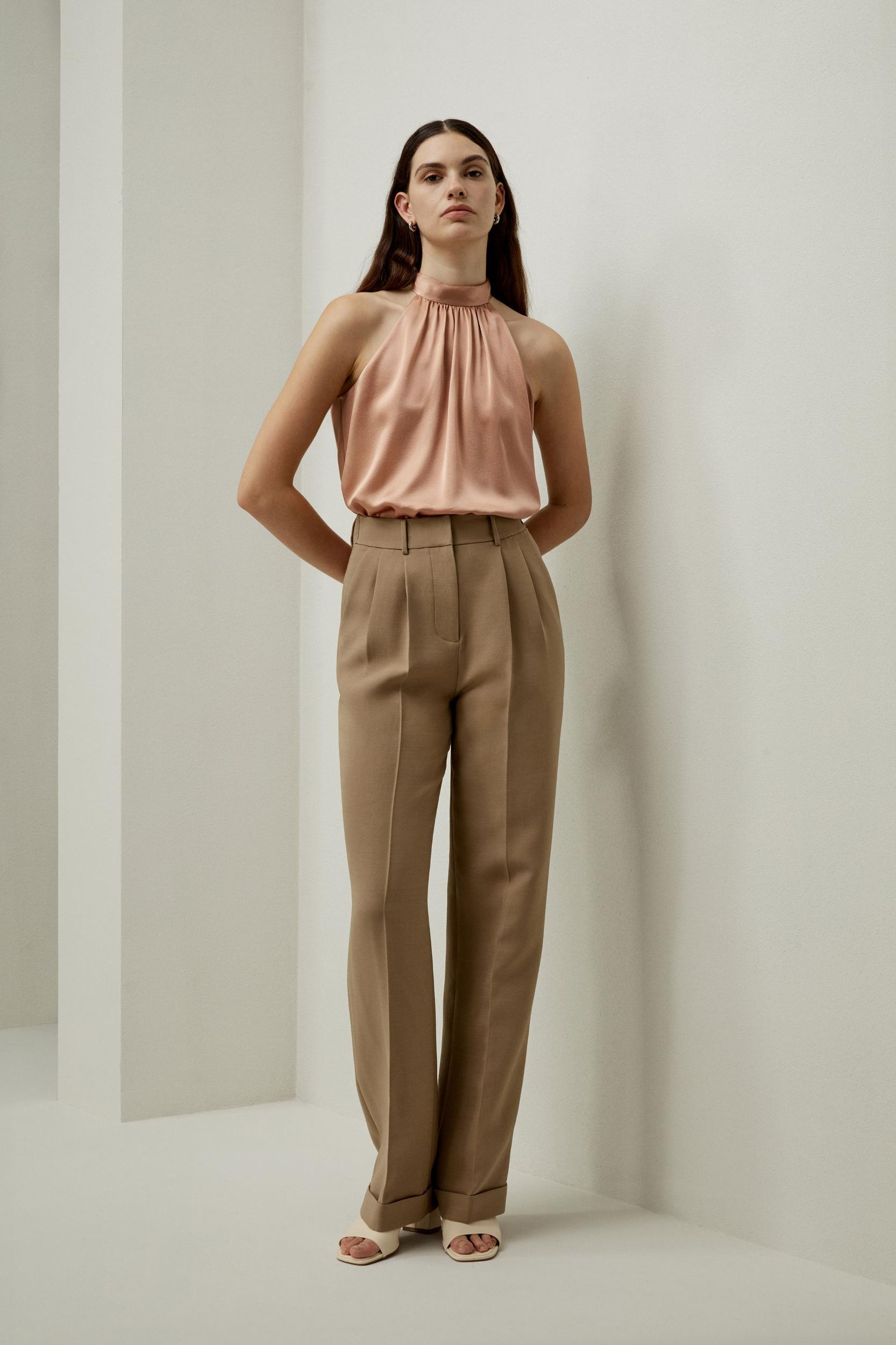 Graceful Breeze Silk Halter Top Product Image