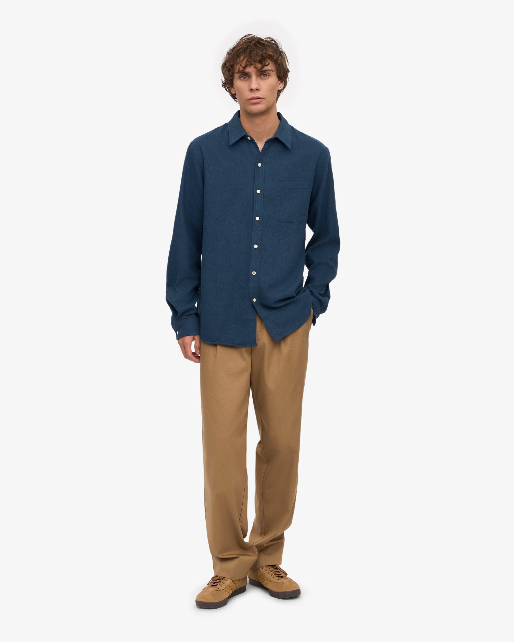 Organic Flannel Shirt - Dusty Olive Product Image
