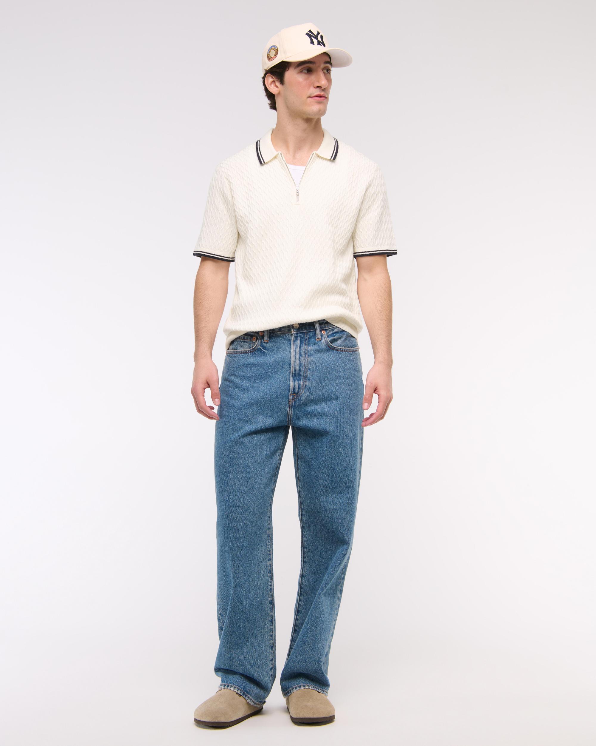 Tipped Zip Sweater Polo Product Image