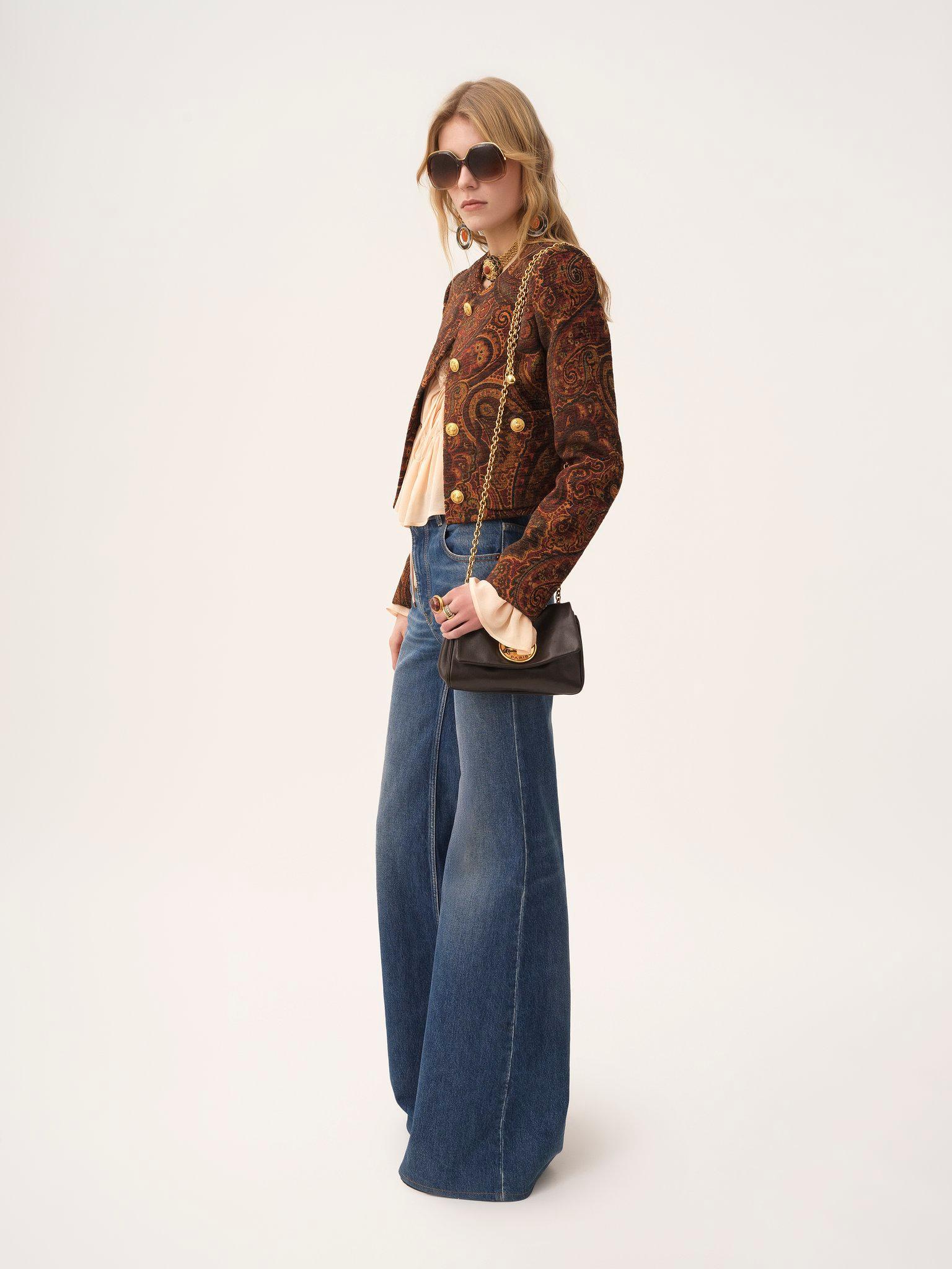 High-rise flare jeans in denim Product Image