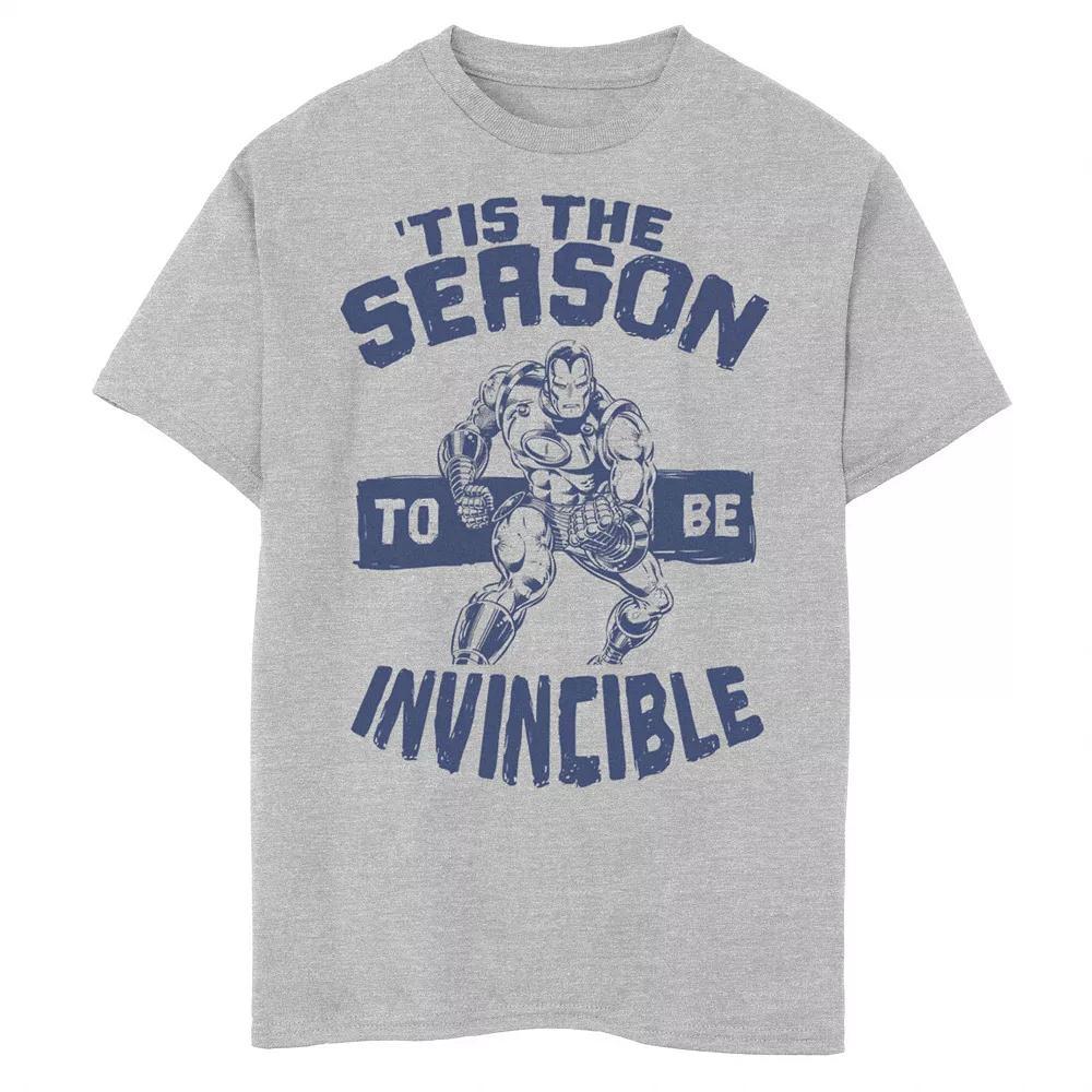 Boys 8-20 Marvel Iron Man 'Tis The Season To Be Invincible Christmas Graphic Tee, Boy's, Size: Medium, White Product Image
