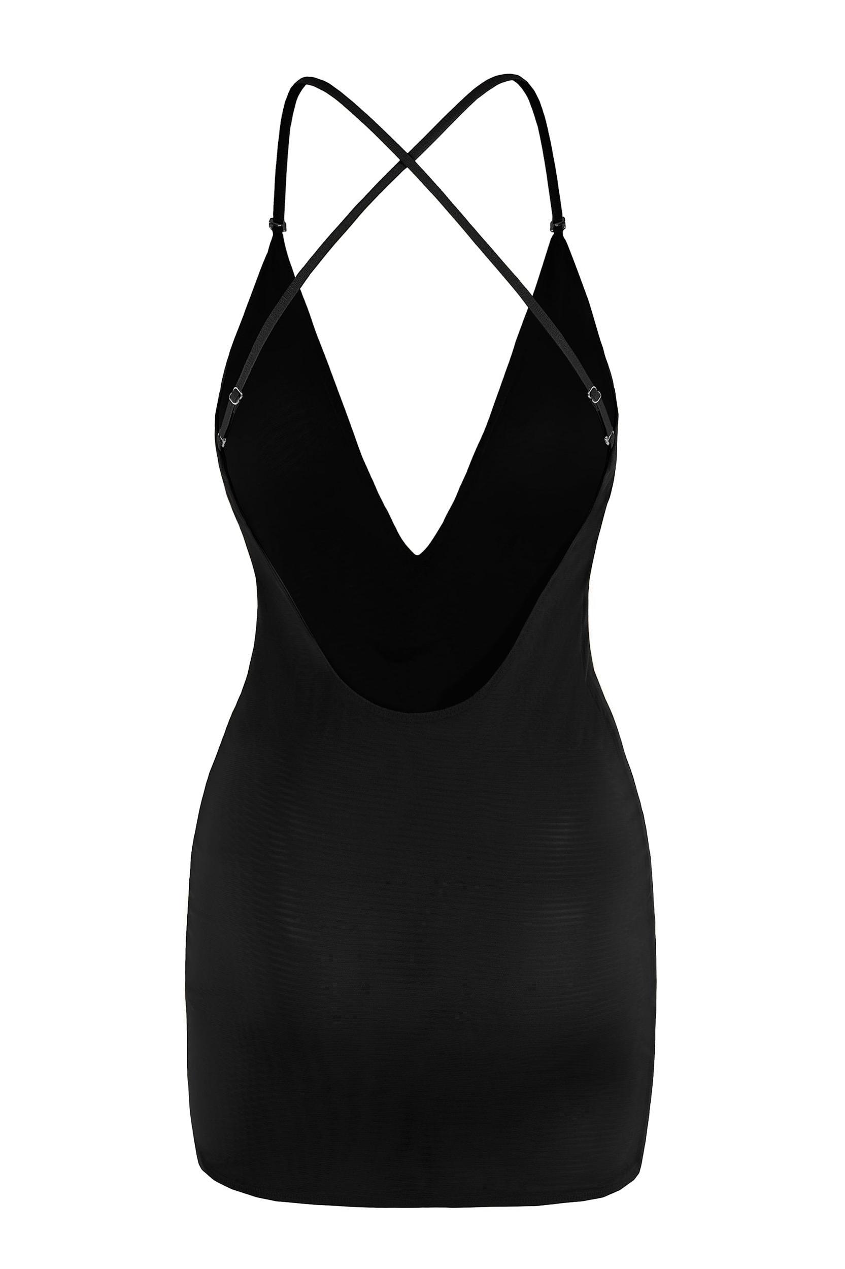 Intimates Soft Mesh Multiway Mini Dress in Black Product Image