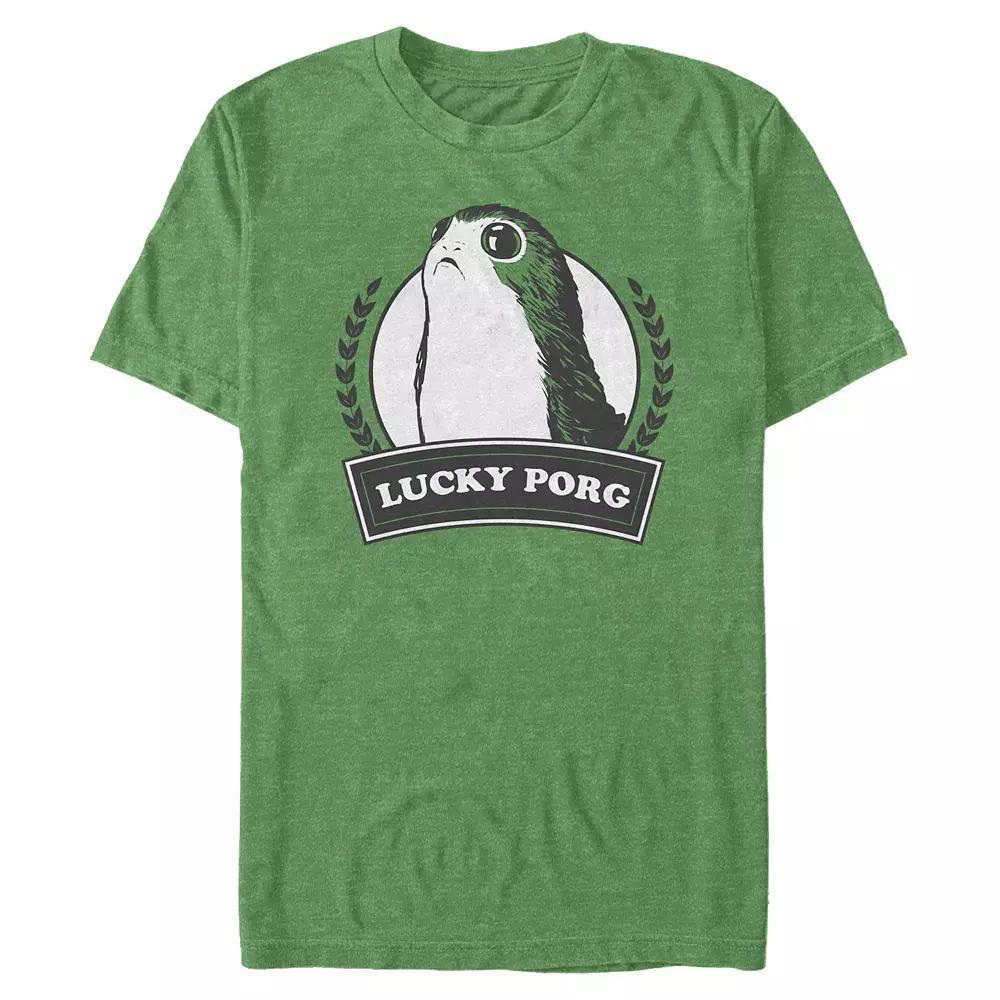 Big & Tall Star Wars Lucky Porg Graphic Tee, Men's, Size: 4XL, Kelly Grey Product Image