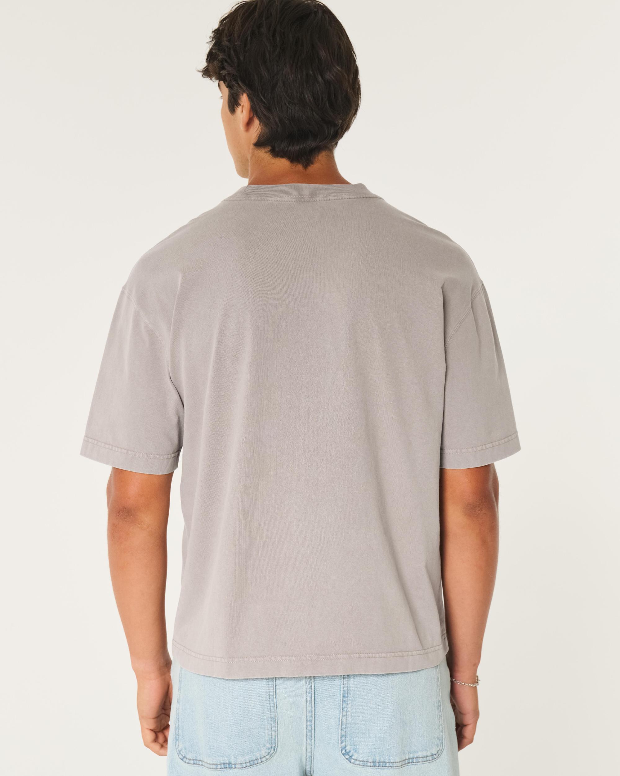Boxy Crop Heavyweight Cotton Crew T-Shirt Product Image