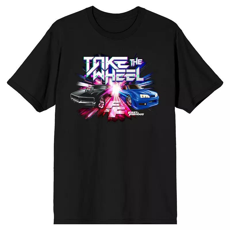 Men's Fast & Furious Take the Wheel Graphic Tee, Size: Medium, White Product Image