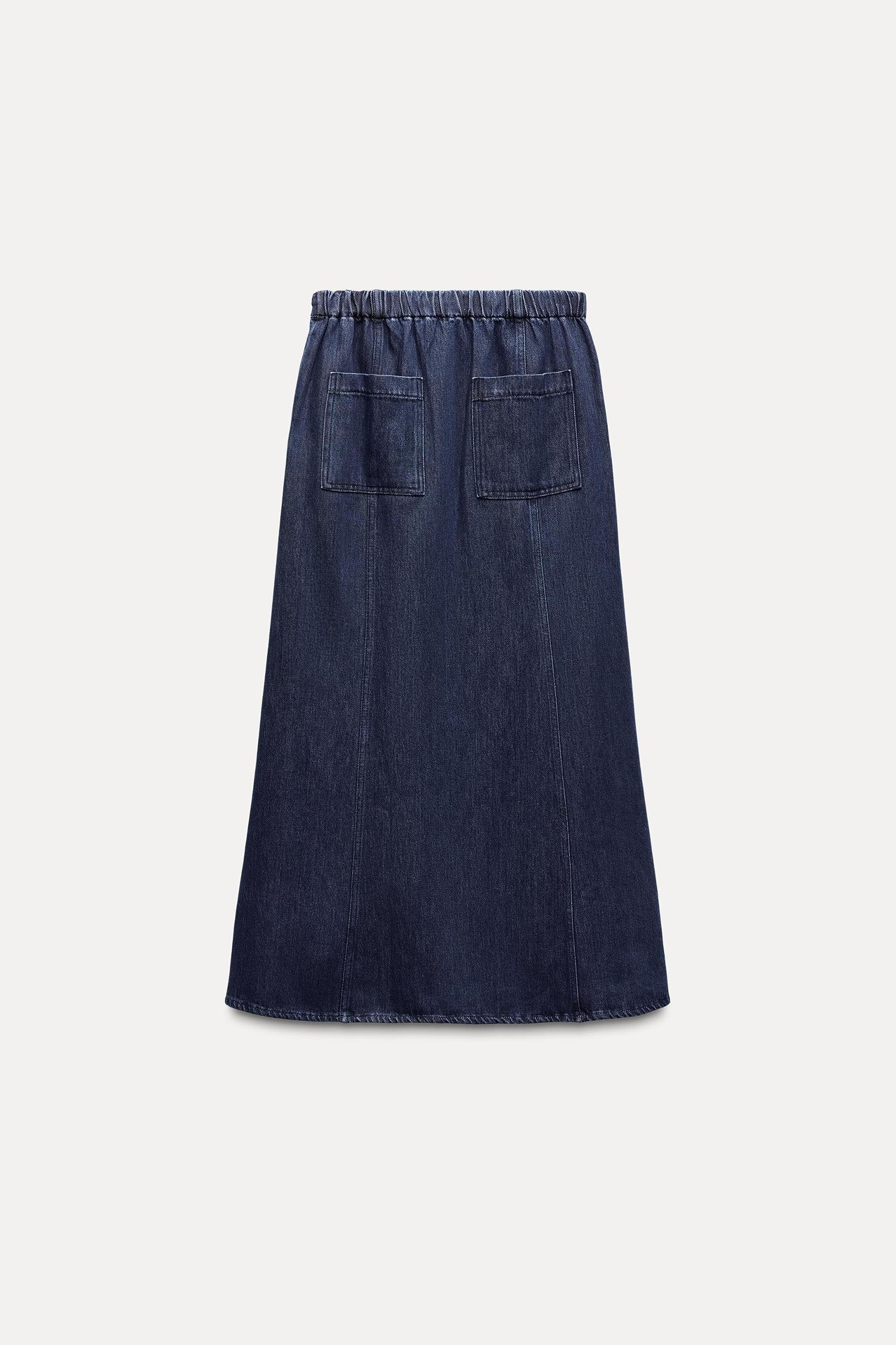 DENIM MIDI SKIRT ZW COLLECTION Product Image