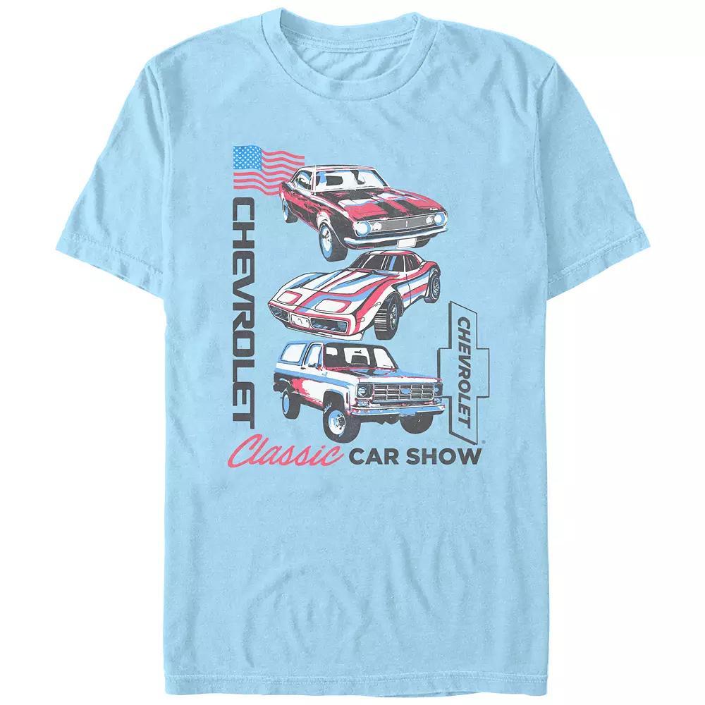Men's Chevrolet Classic Car Show Graphic Tee, Size: Large, Light Blue Product Image