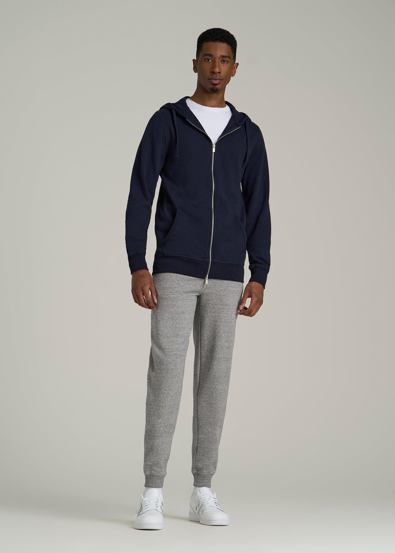 Wearever 2.0 French Terry Full-Zip Hoodie for Tall Men in Evening Blue Product Image