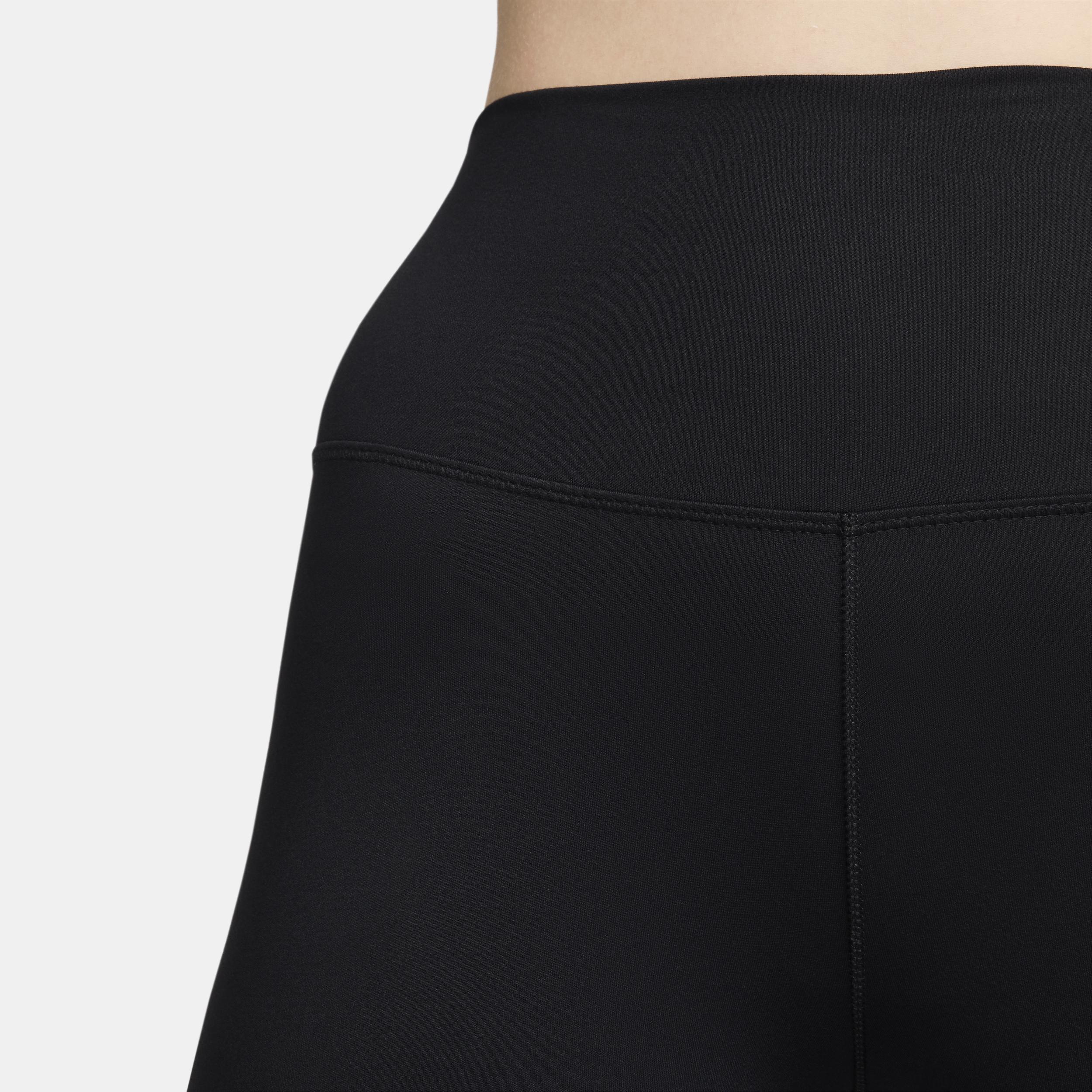 Nike Womens One Dri-FIT High-Waisted Crop Leggings in Black Product Image