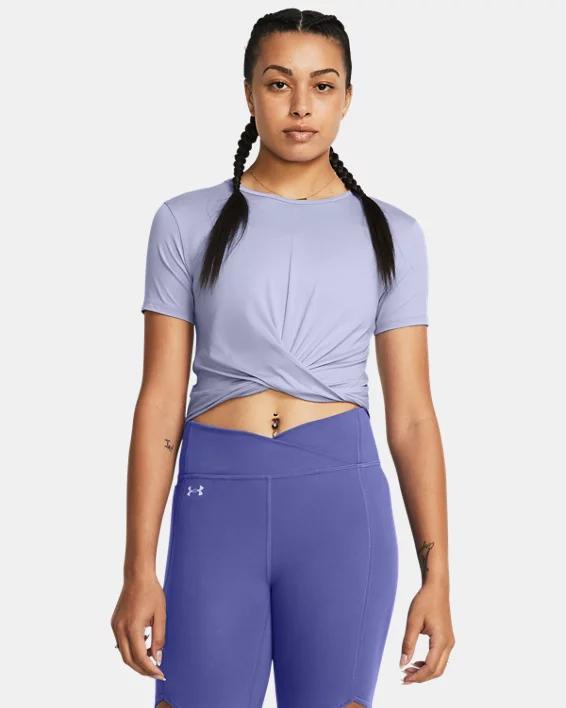Womens Under Armour Motion Crossover Crop Short Sleeve Tee Product Image