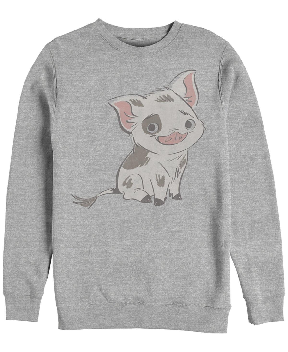 Disney's Moana Pua Men's Drawn Smile Sweatshirt, Size: XL, Athletic Grey Product Image