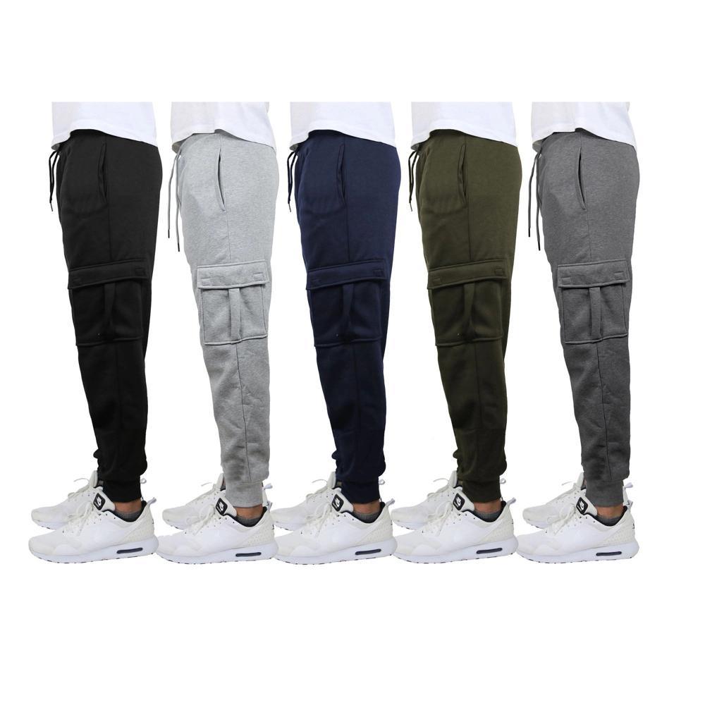 Blue Ice Apparel Men's Heavyweight Fleece-Lined Cargo Jogger Sweatpants Product Image
