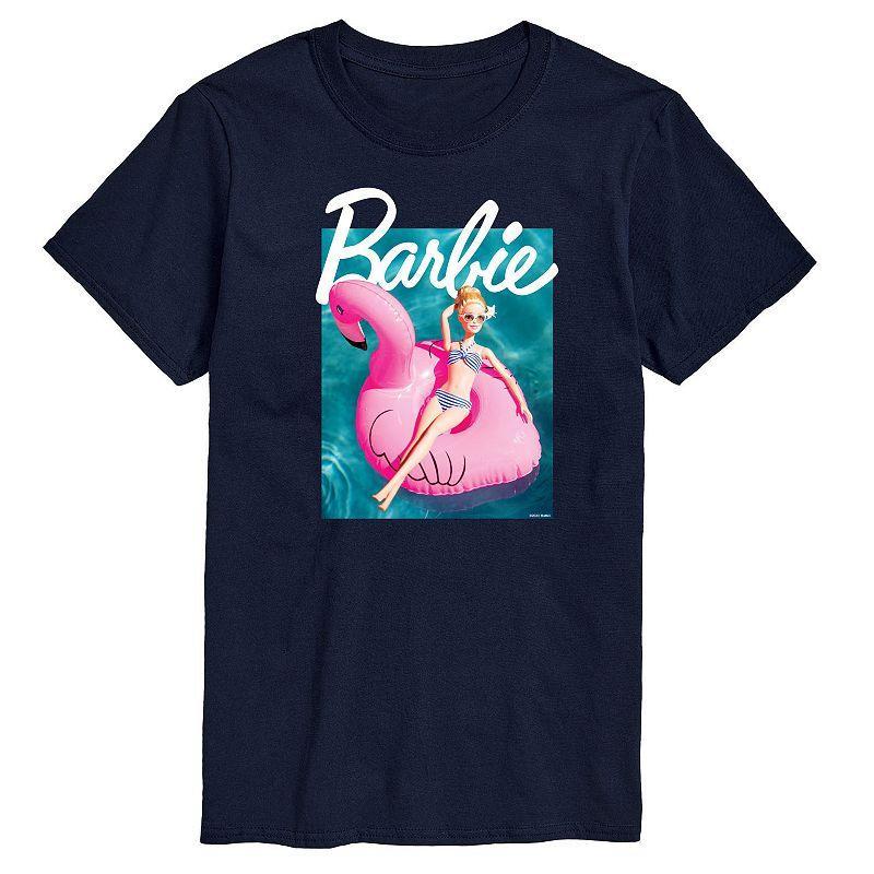 Big & Tall Barbie Pool Flamingo Graphic Tee, Mens Blue Product Image