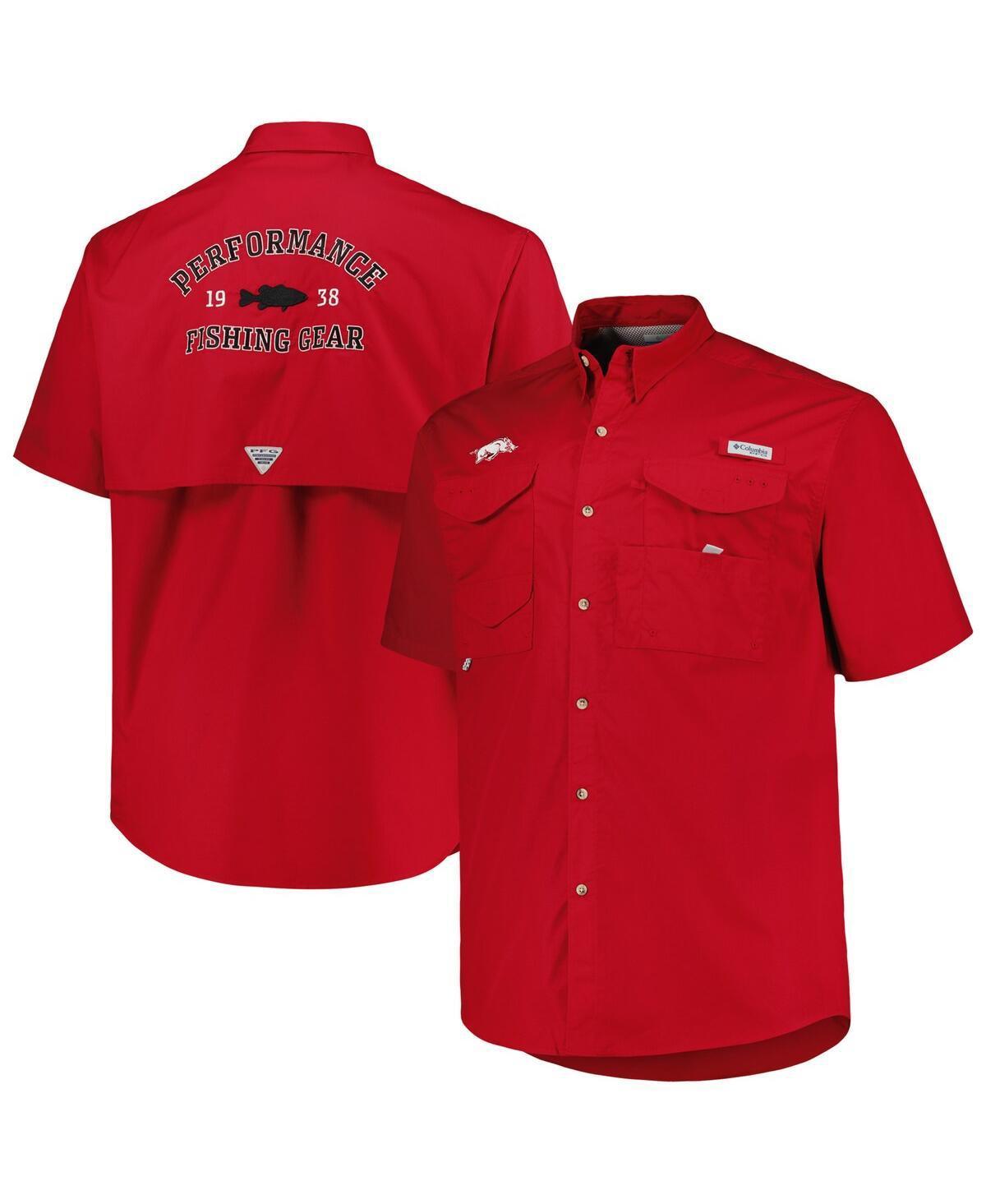Men's Columbia Cardinal Arkansas Razorbacks Bonehead Button-Up Shirt, Size: XL, Red Product Image
