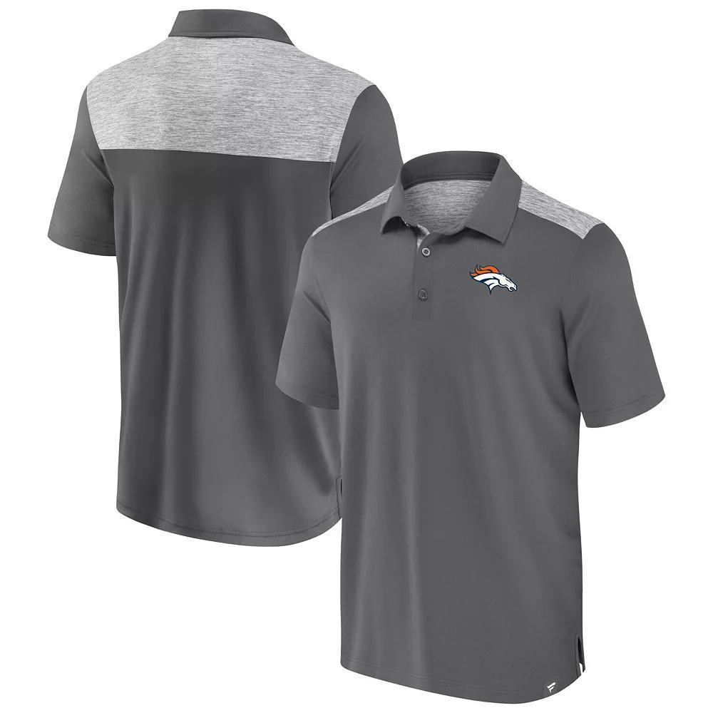 Men's Fanatics Gray Denver Broncos Long Shot Polo, Size: Small, Grey Product Image