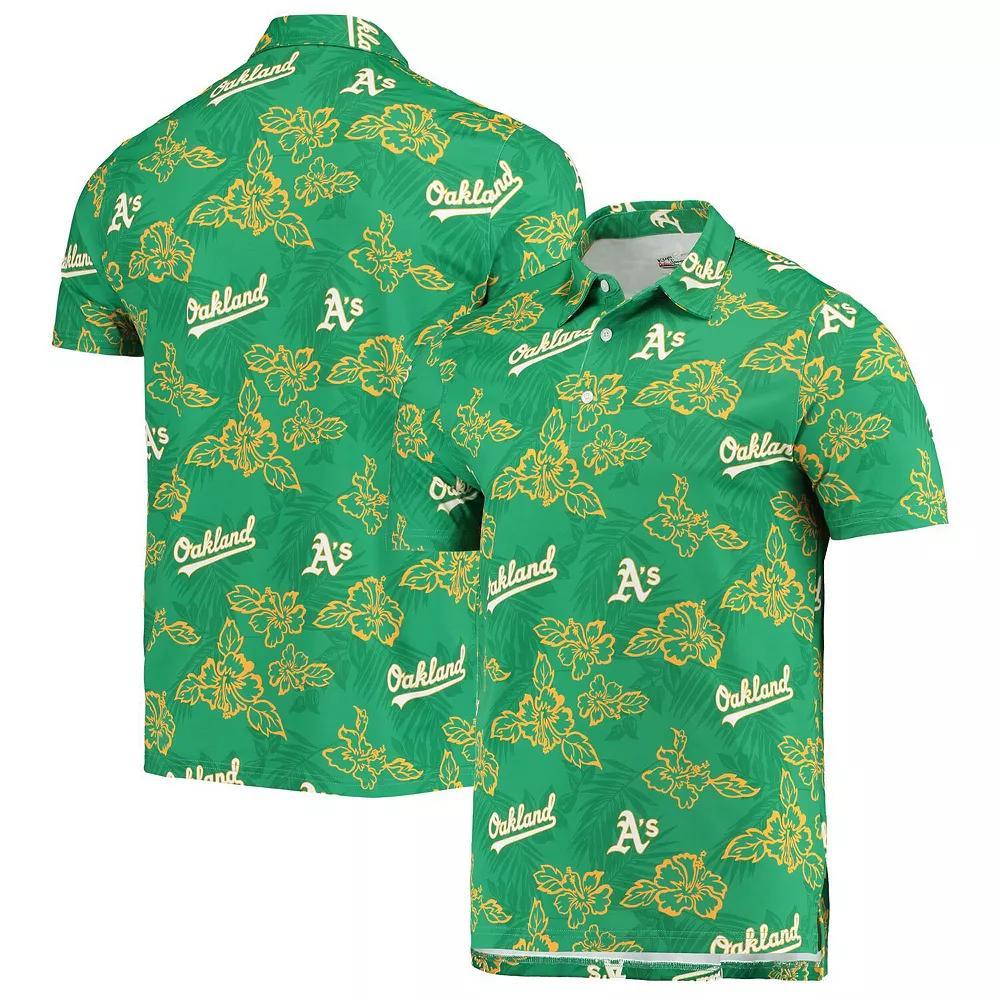 Men's Reyn Spooner Green Oakland Athletics Performance Polo, Size: Medium Product Image
