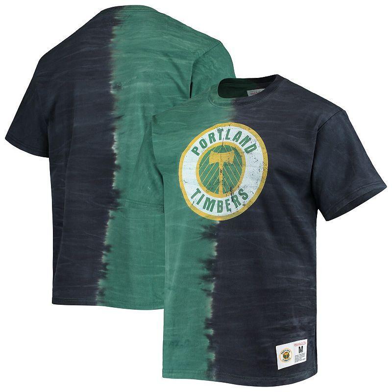 Men's Mitchell & Ness Green Portland Timbers Vertical Tie-Dye Top, Size: Medium Product Image