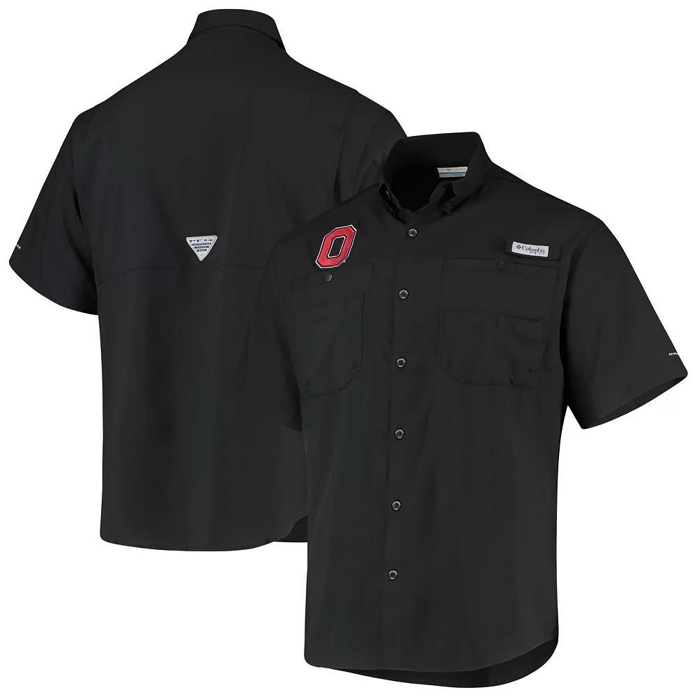 Men's Columbia Black Ohio State Buckeyes Tamiami Omni-Shade Button-Down Shirt, Size: Medium Product Image