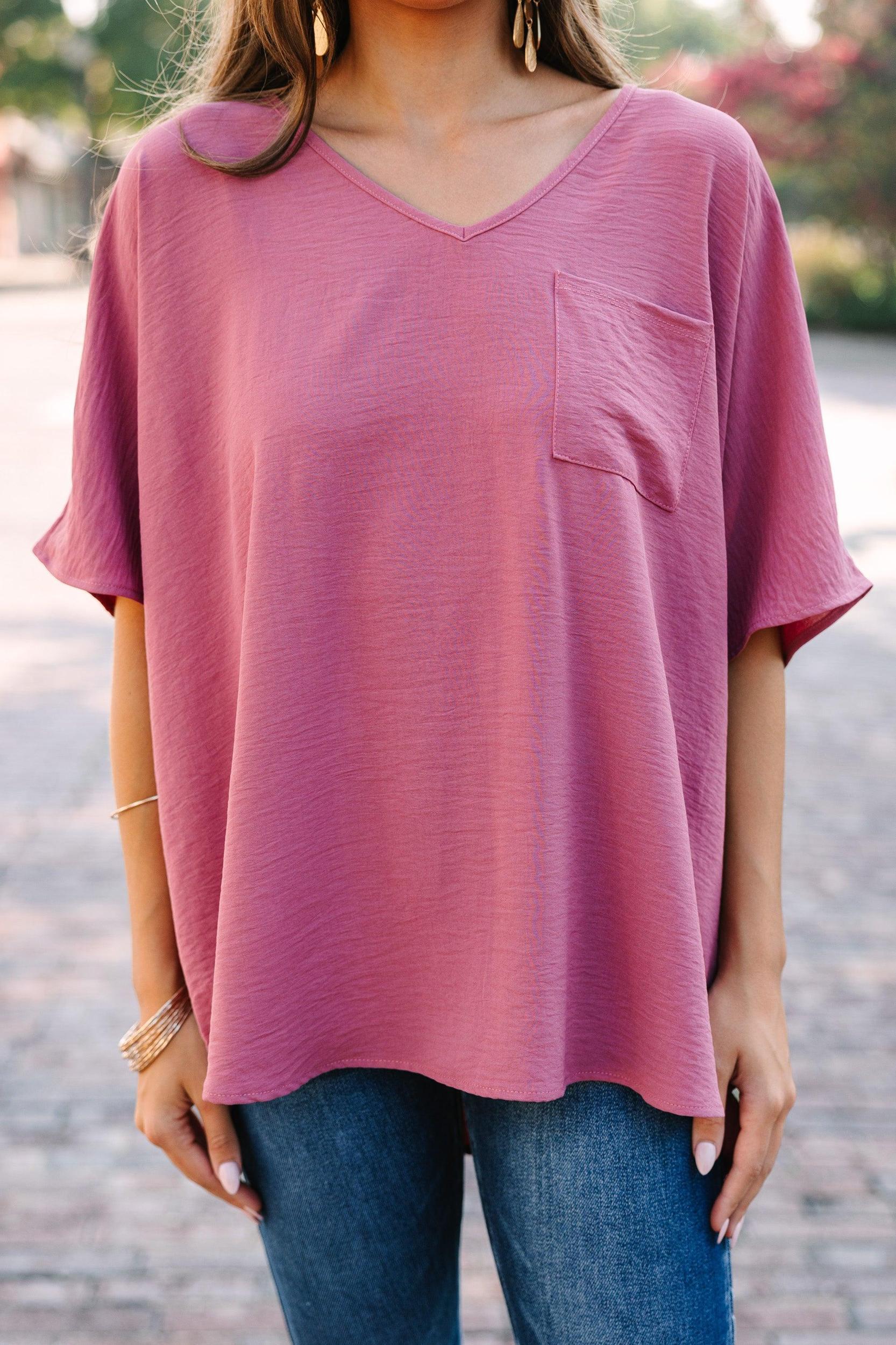 Couldn't Be Better Mulberry Pink Top Female Product Image