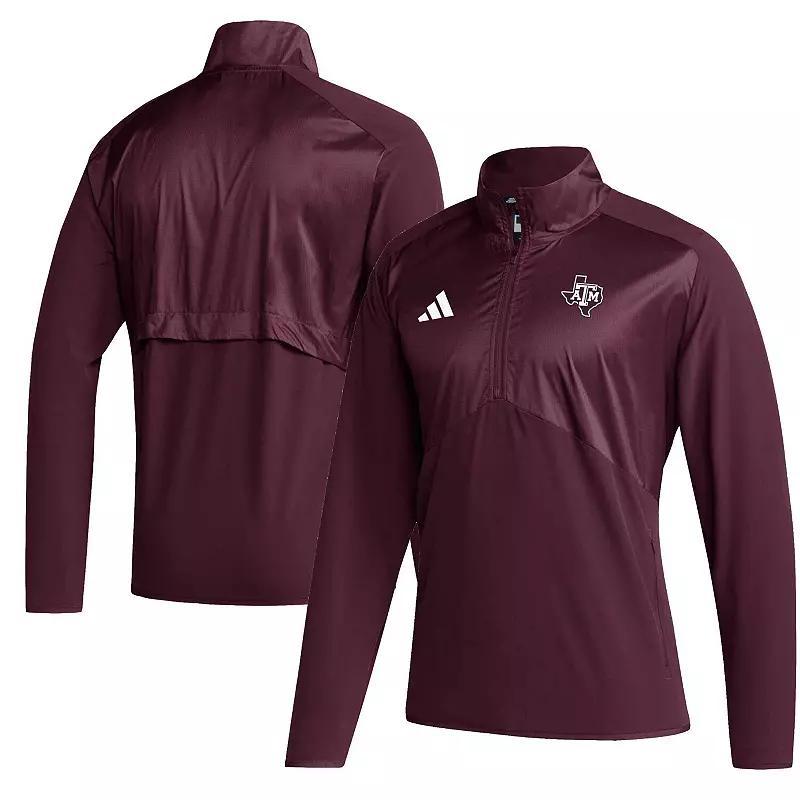 Mens adidas Navy Georgia Tech Yellow Jackets Sideline AEROREADY Raglan Sleeve Quarter-Zip Jacket Nc2 Blue Product Image