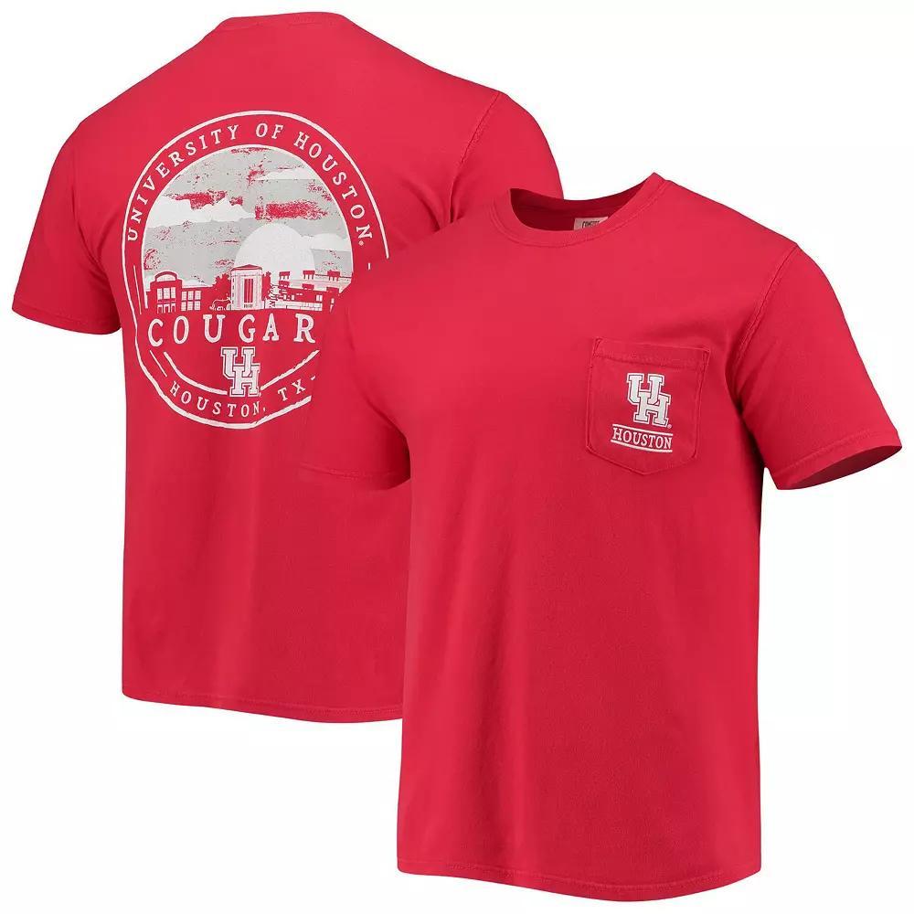 Men's Red Houston Cougars Circle Campus Scene T-Shirt, Size: XL, Hou Red Product Image