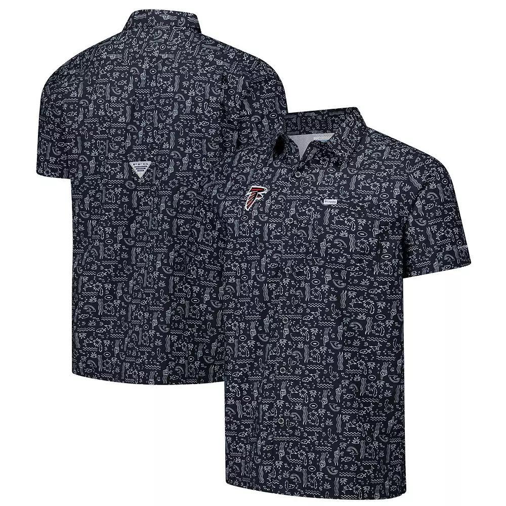 Men's Columbia PFG Black Atlanta Falcons Super Slack Tide Omni-Wick Button-Up Shirt, Size: Medium Product Image