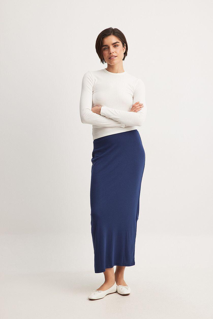 Rib Maxi Skirt Product Image