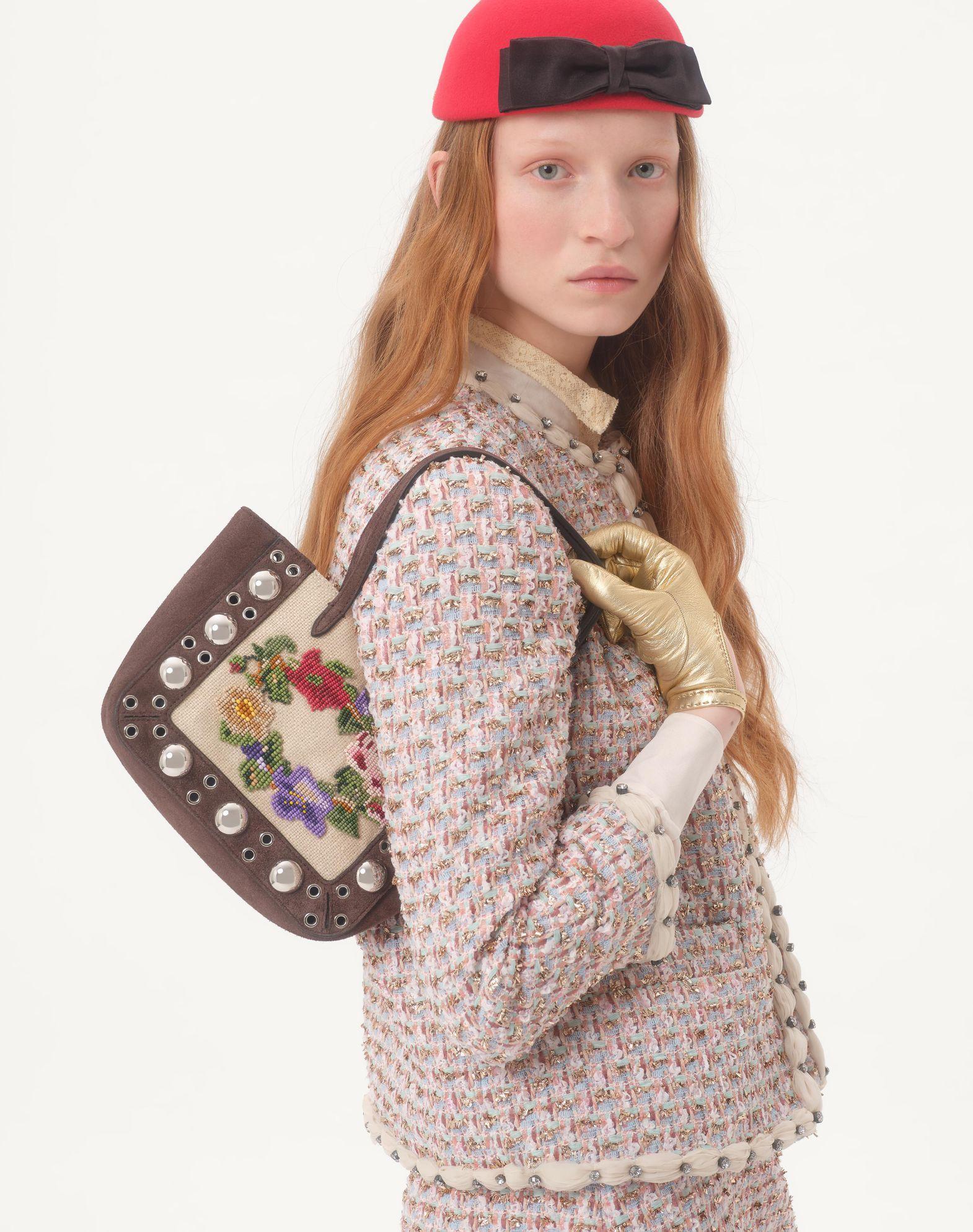 Embroidered Ribbon Tweed Jacket Product Image