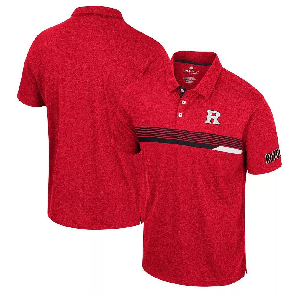 Mens Colosseum Scarlet Rutgers Scarlet Knights No Problemo Polo Product Image