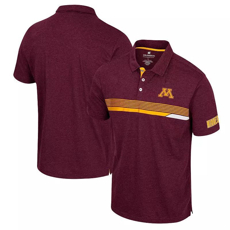 Men's Colosseum  Maroon Minnesota Golden Gophers No Problemo Polo, Size: XL, Red Product Image