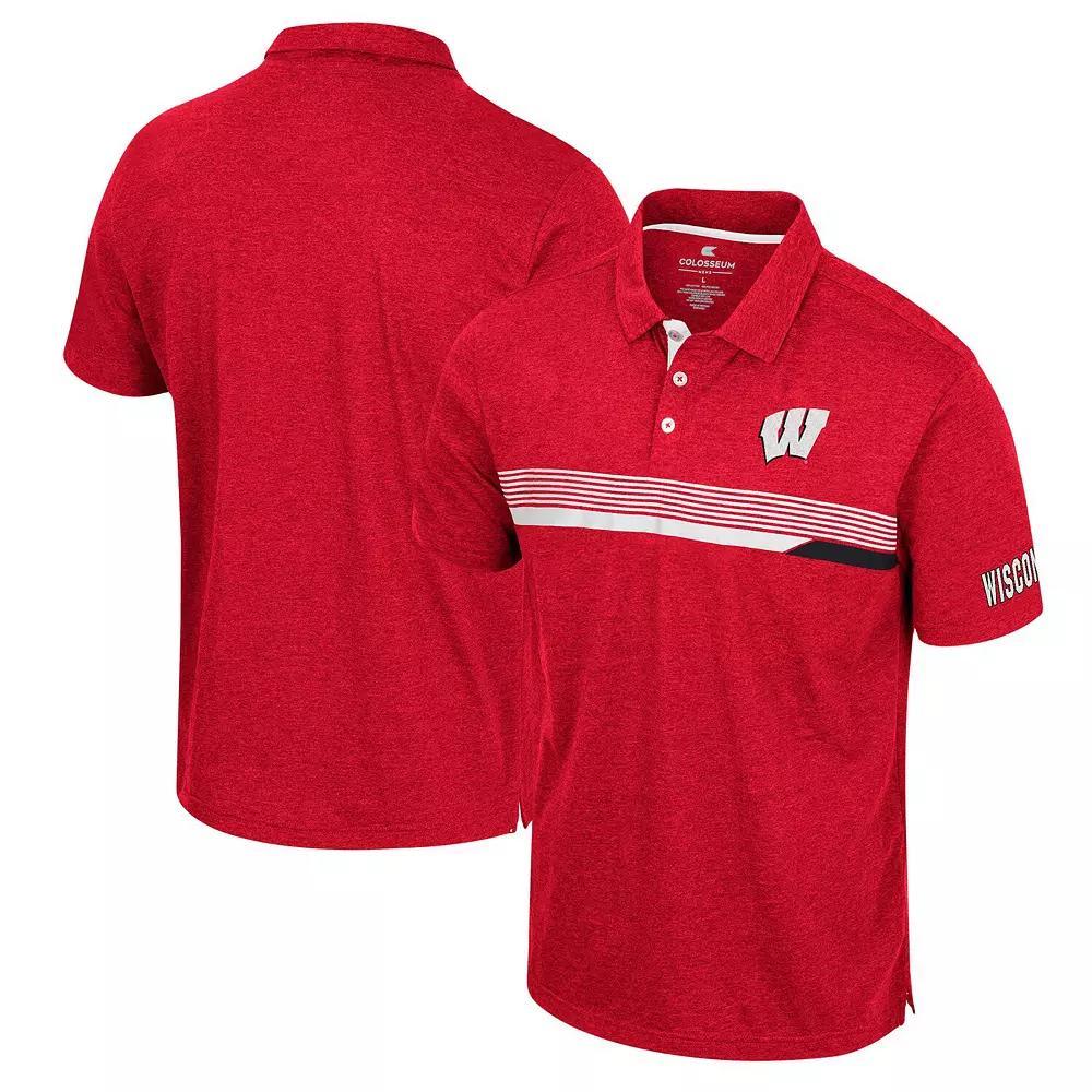 Mens Colosseum Wisconsin Badgers No Problemo Polo Product Image