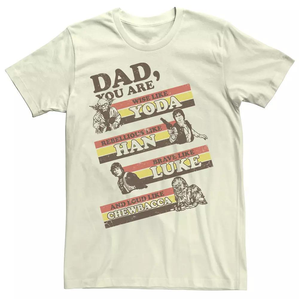 Men's Star Wars Dad You Are Retro Line Portraits Tee, Size: Medium, Natural Product Image