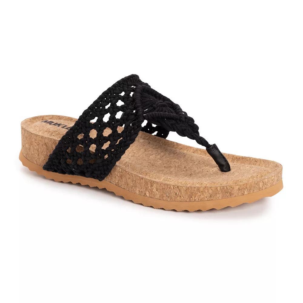 MUK LUKS Women's Pippen Comfortable Sandals, Size: 10, Black Product Image