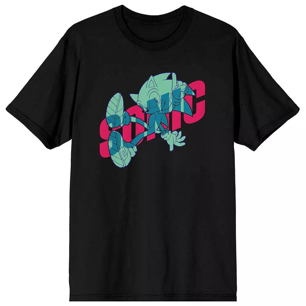 Men's Sonic Hedgehog Silhouette Tee, Size: Small, Black Product Image