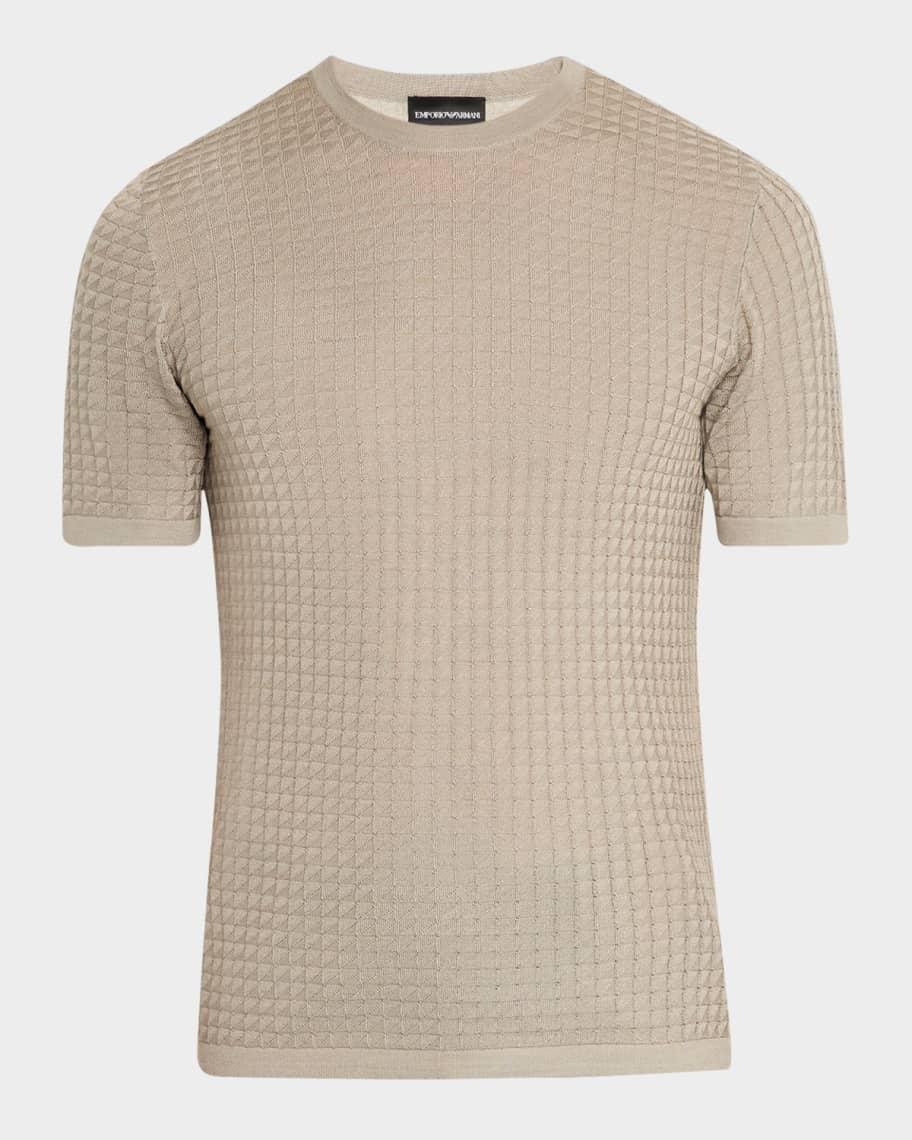 Mens Box-Pattern Crewneck T-Shirt Product Image