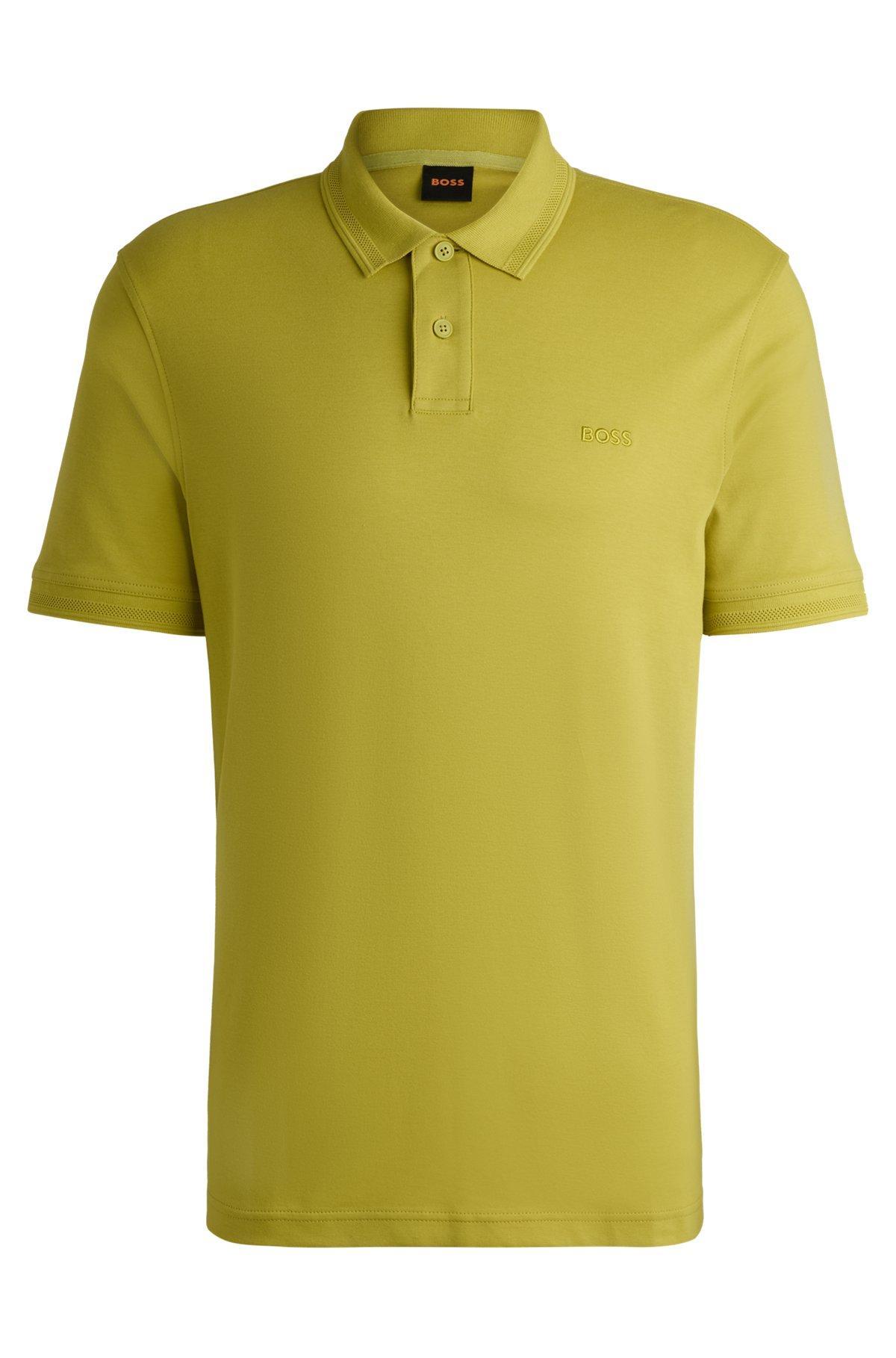 Interlock-cotton polo shirt with logo print Product Image