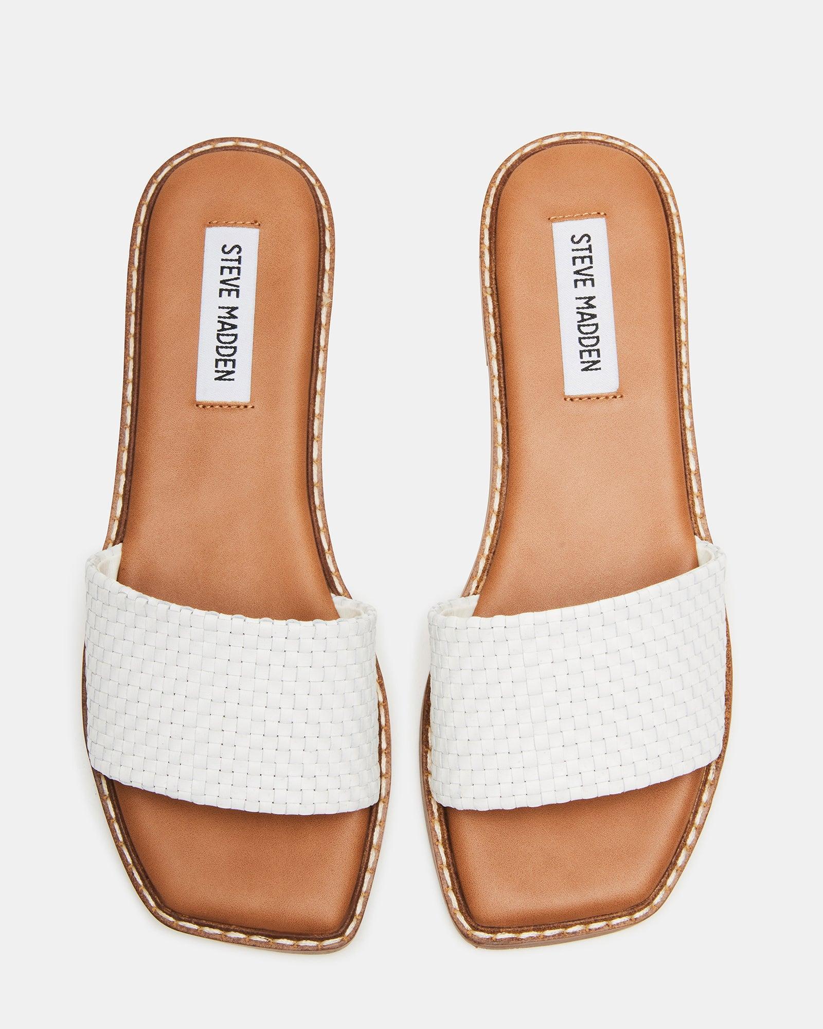 SANDRA WOVEN WHITE LEATHER Female Product Image