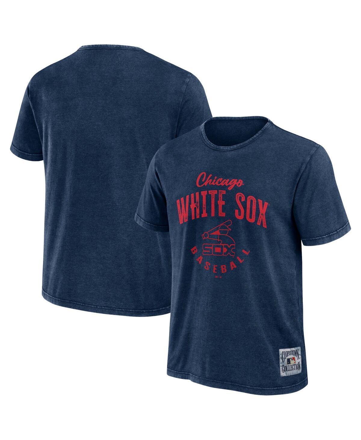 Men's Darius Rucker Collection by Fanatics Navy Chicago White Sox Cooperstown Collection Washed T-Shirt, Size: Medium, Blue Product Image