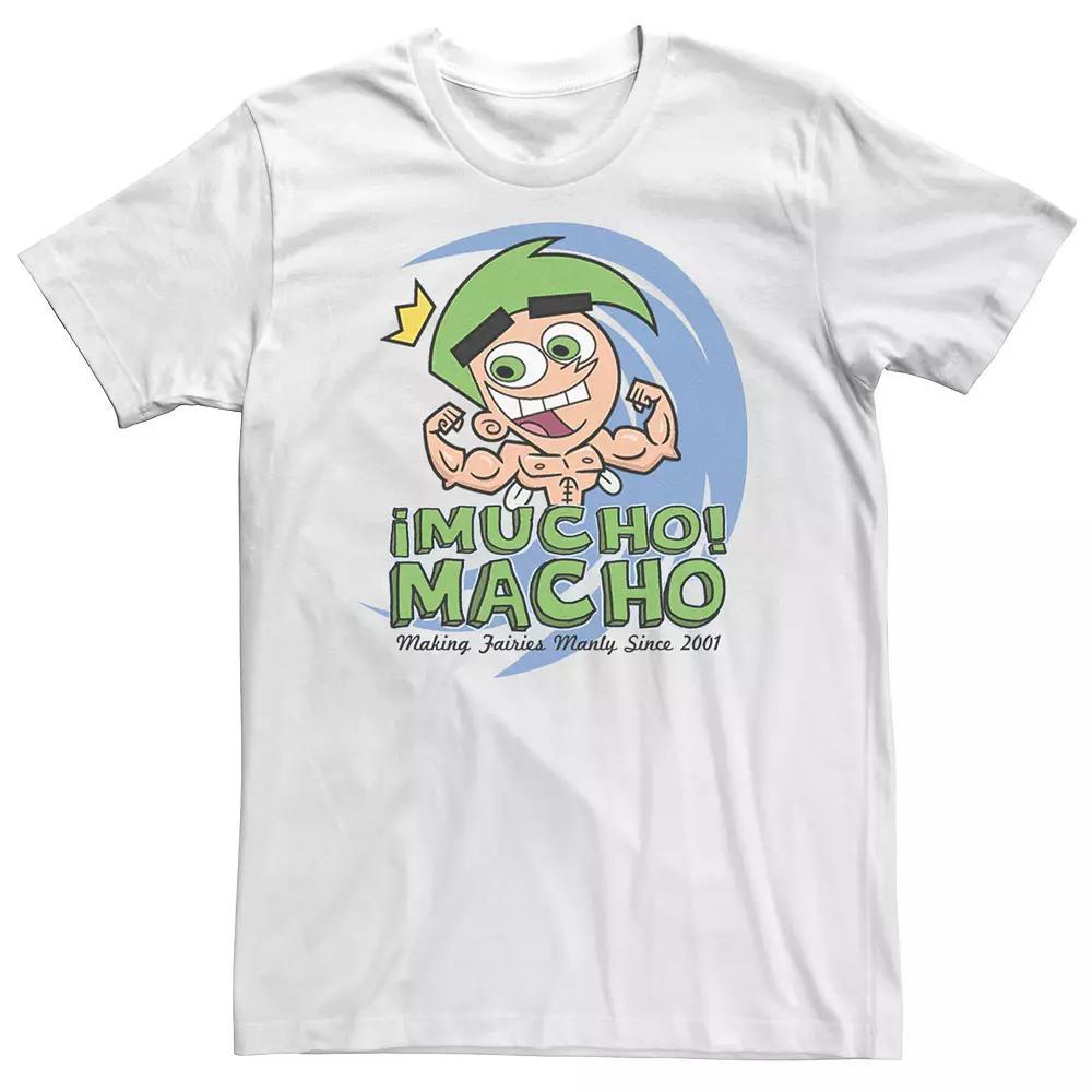 Big & Tall Nickelodeon Fairly OddParents Mucho Macho Tee, Men's, Size: XXL Tall, White Product Image