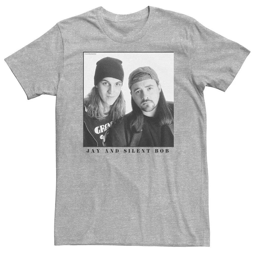 Big & Tall Jay And Silent Bob Greyscale Portrait Tee, Men's, Size: XXL Tall, Athletic Grey Product Image
