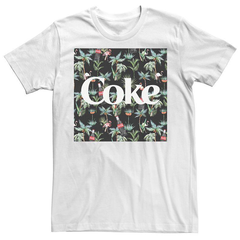 Men's Coca-Cola Tropic Tee, Size: Large, White Product Image