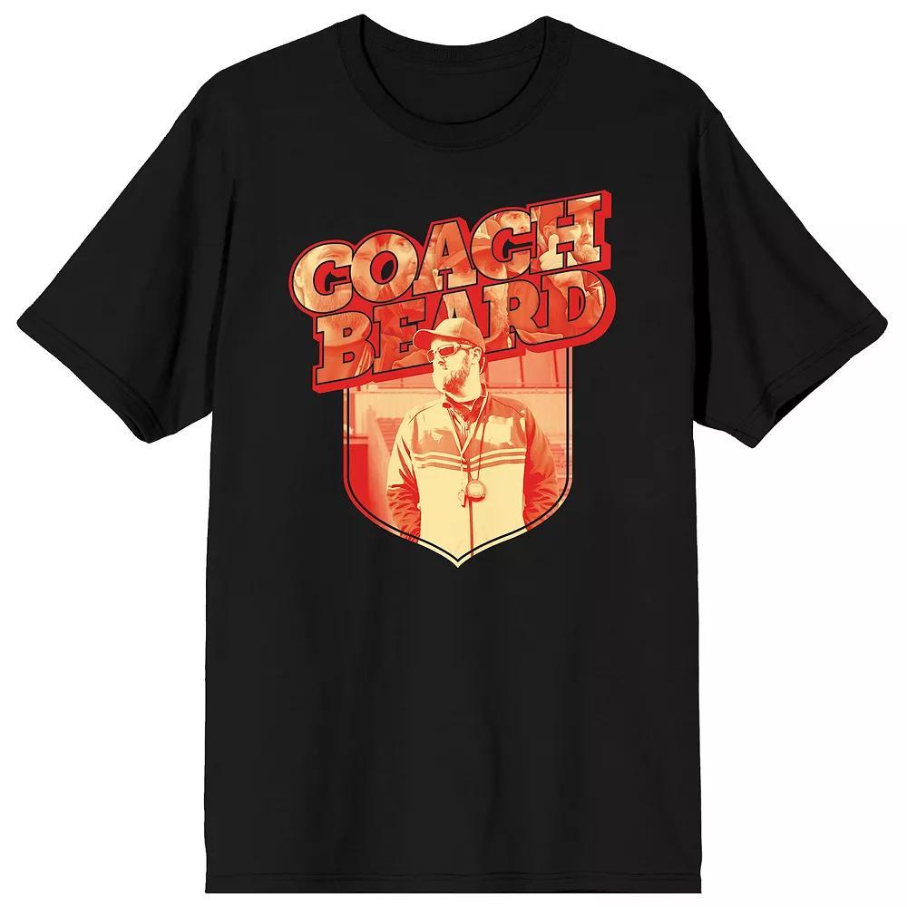 Men's Ted Lasso Coach Beard Tee, Size: Large, Black Product Image