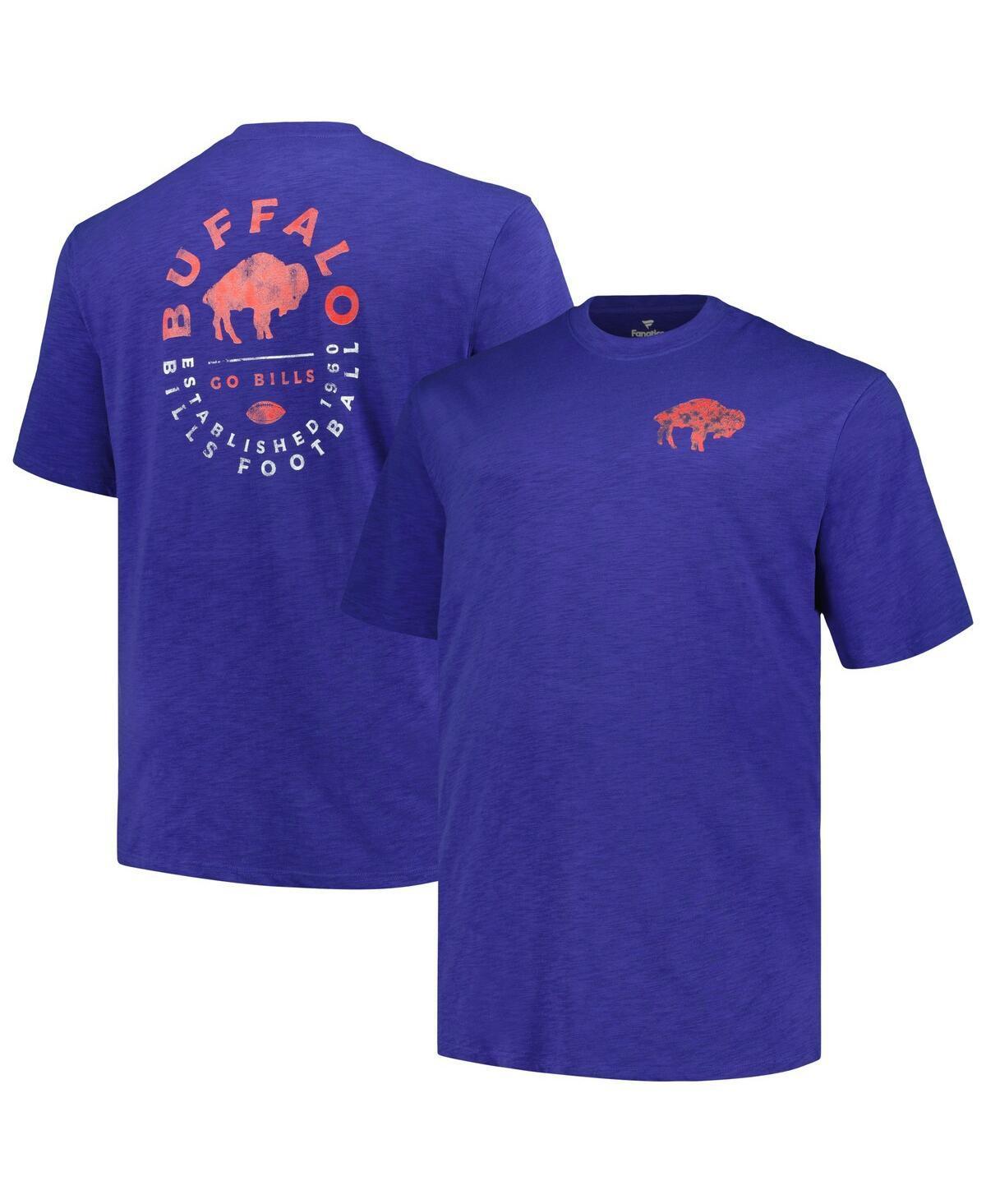 Men's Profile Royal Buffalo Bills Big & Tall Two-Hit Throwback T-Shirt, Size: 2XB, Blue Product Image