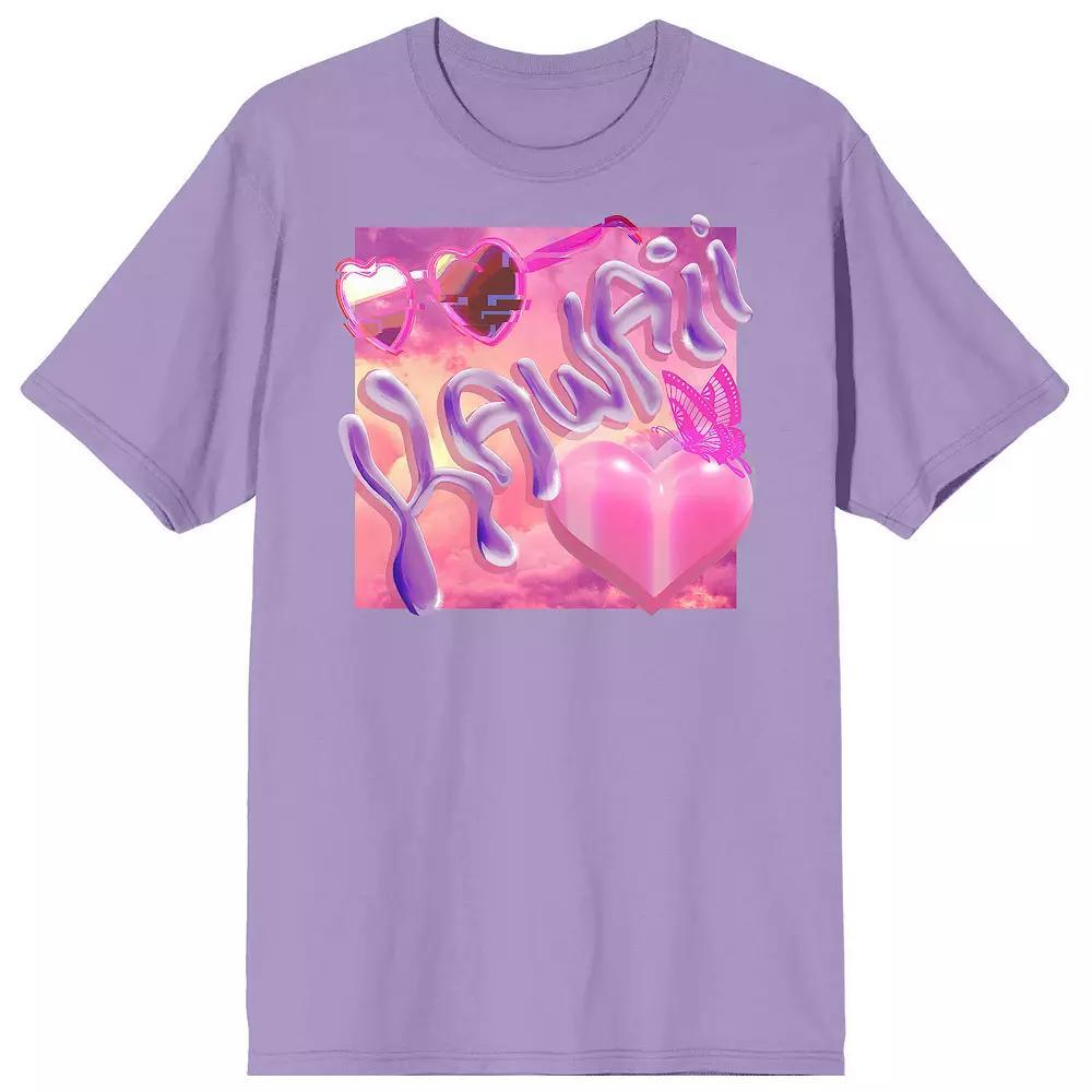 Men's Chrome Baddie Y2K Trend Graphic Tee, Size: XXL, Purple Product Image