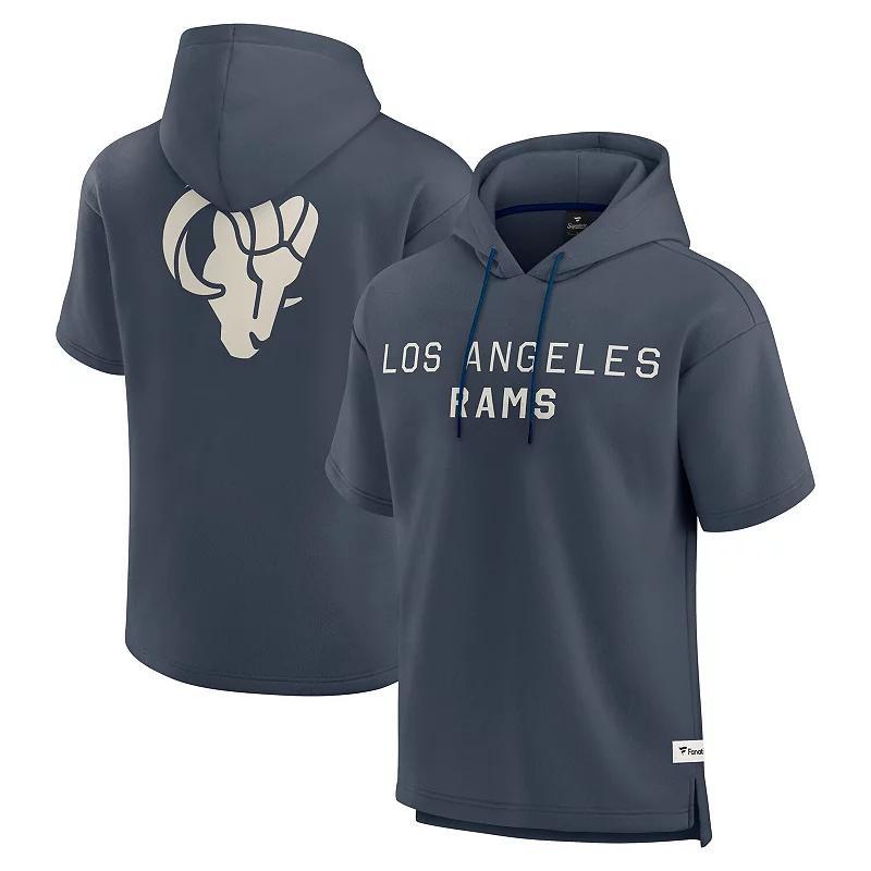 Men's Fanatics Navy Los Angeles Rams Elements Future Ground Lettering Short Sleeve Pullover Hoodie, Size: Medium, Blue Product Image